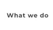 What we do